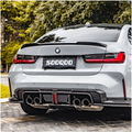 Carbon Fiber Rear Diffuser w/ Brake Light & Splitter for BMW G80 G81 M3 G82 G83 M4