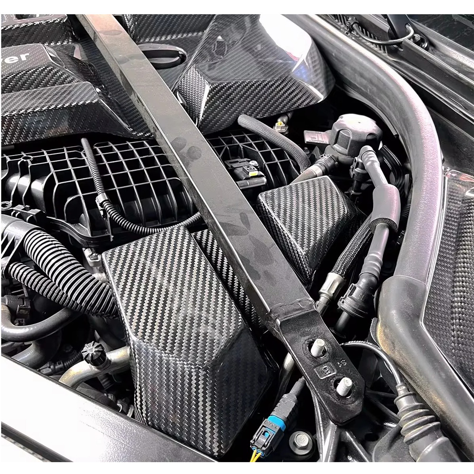 Dry Carbon Fiber Full Engine Bay Cover Kit for BMW G80 M3 G82 M4