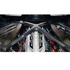 Dry Carbon Fiber Engine Bay X‑Brace for Chevrolet Corvette C8 Z51 Z06 Z07