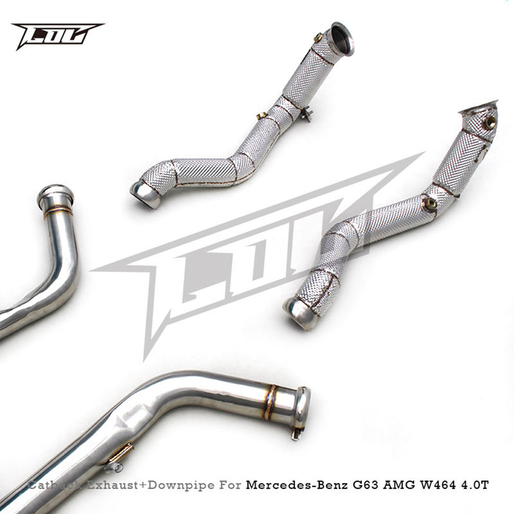 Titanium Catback Exhaust System Downpipes for Mercedes Benz G500 G550 W463
