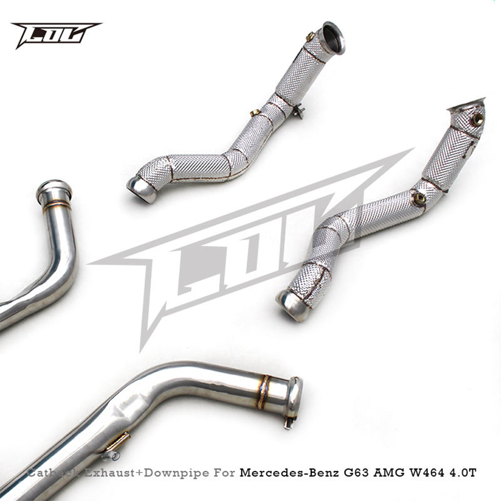Titanium Catback Exhaust System Downpipes for Mercedes Benz G500 G550 W463