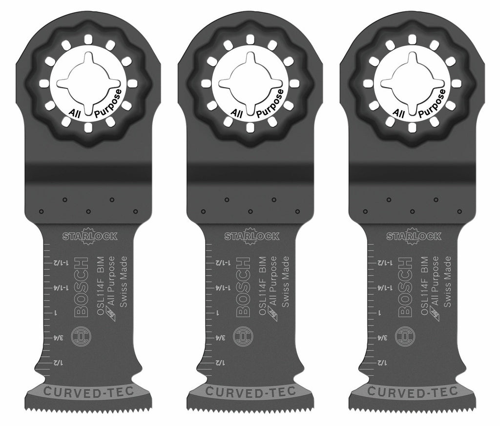 BOSCH OSL114F-3 1-1/4 In. Starlock® Oscillating Multi Tool Bi-Metal Xtra-clean Plunge Cut Blade 3 pk.