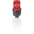 Warning Light, Red, Steady Burn LED, 24V DC, Not Applicable FPM, 3 1/8 in Dia., (F) 1/2 in NPT