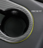 Backseat Cup Holder for Tesla Model 3 Model Y - Carbon Fiber Interior Mods