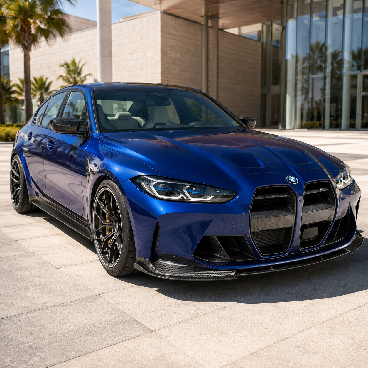 Aggressive M Style Carbon Fiber Front Lip for BMW G80 M3 G82 G83 M4