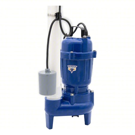 SewageEjectorPump,10ft,0.5hp,115VAC