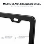 Black License Plate Frames for Tesla – 2 Pack, Front & Rear