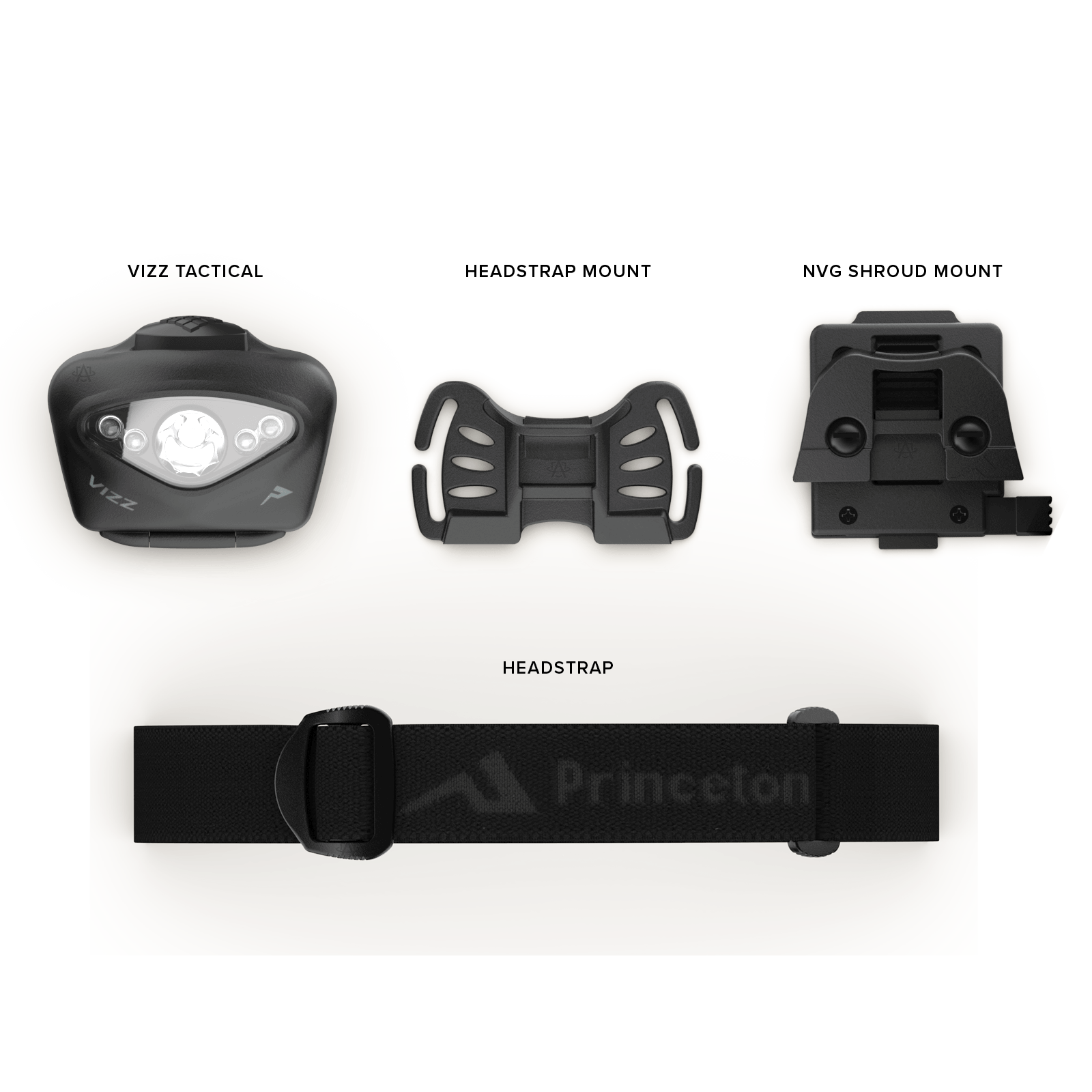 Princeton Tec Vizz Tactical MPLS - 550 Lumens Headlamp - Made in USA