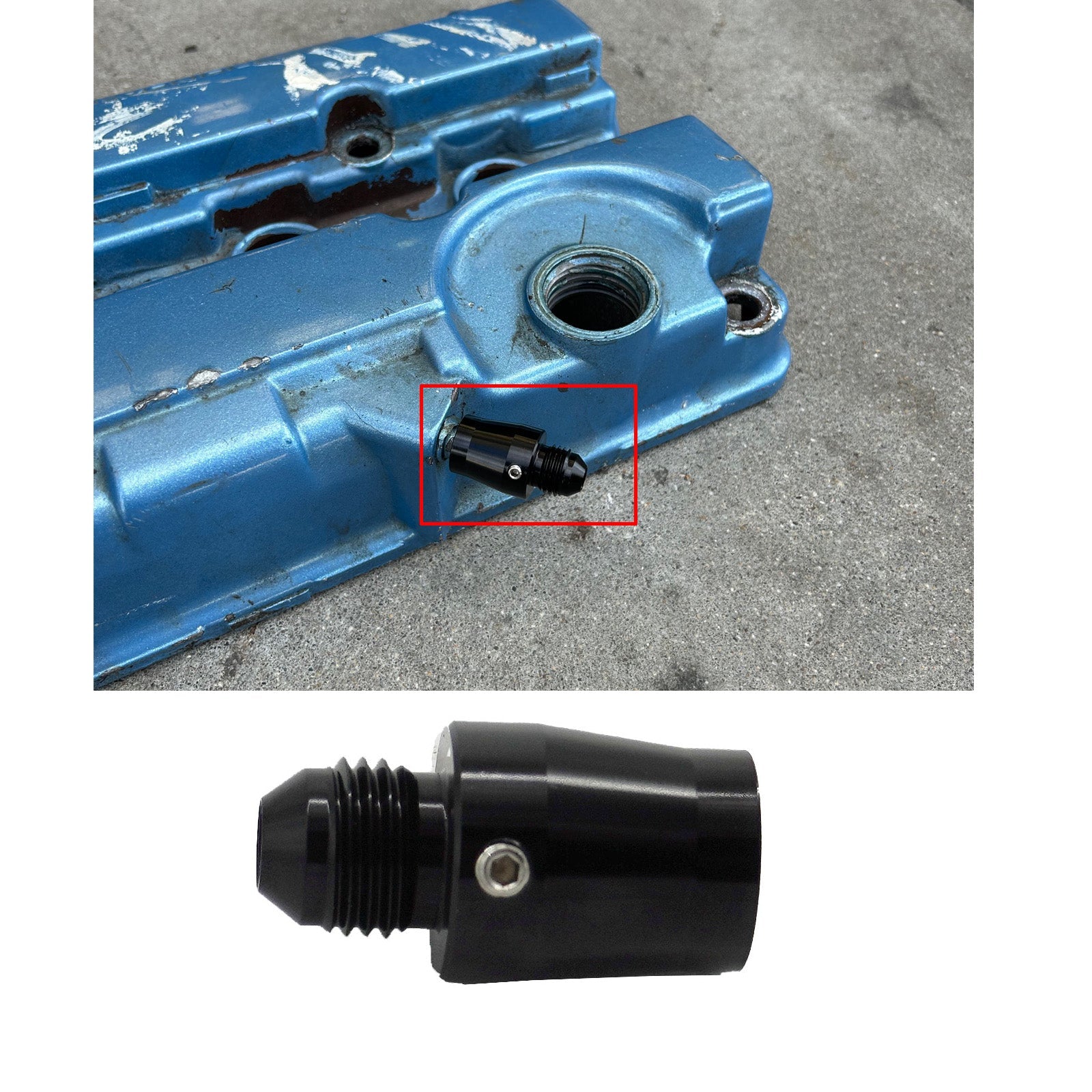 Valve Cover Vacuum Adapter Fitting AN6 For B Series Honda Civic Acura Integra EG EK