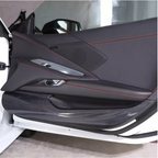 Dry Carbon Fiber Door Anti‑Kick Panel Cover V2 for Chevrolet Corvette C8