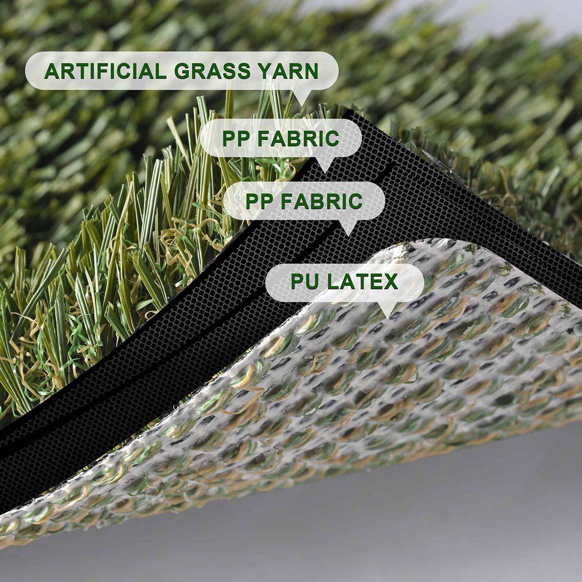 Yescom Commercial Artificial Turf for Pet Facility Runs 15'x Cut-to-Length