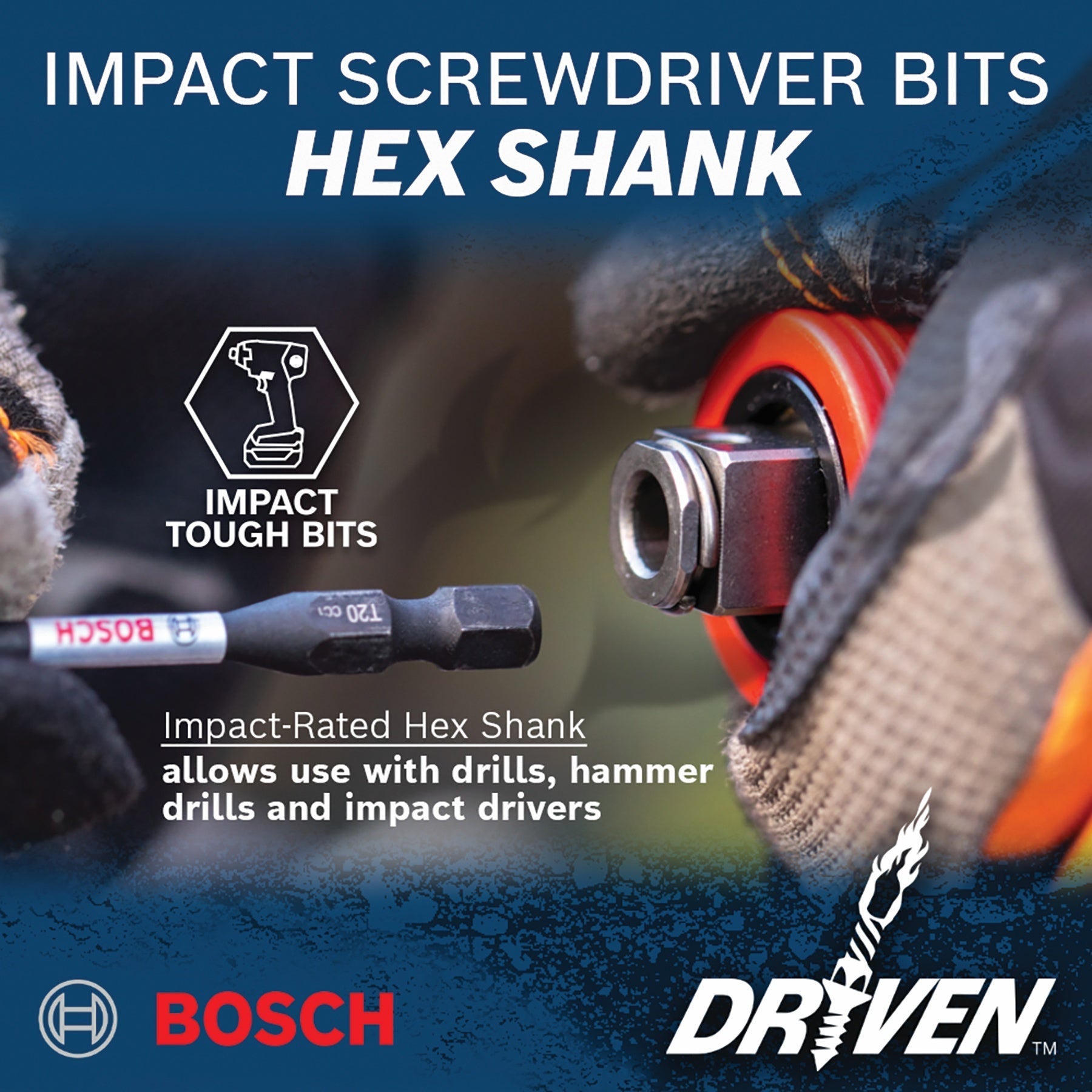 BOSCH ITDPH3102 2 pc. Driven 1 In. Impact Phillips® #3 Insert Bits