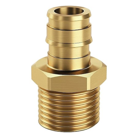 Straight, Brass, Barbed 19/32", MNPT 1"