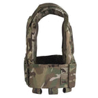 Camo Sub-Zero Style Plate Carrier Airsoft Hunting Tactical Vest with Multicaliber 9MM 6Pcs Long Mag/5.56 Triple Magazine Pouch