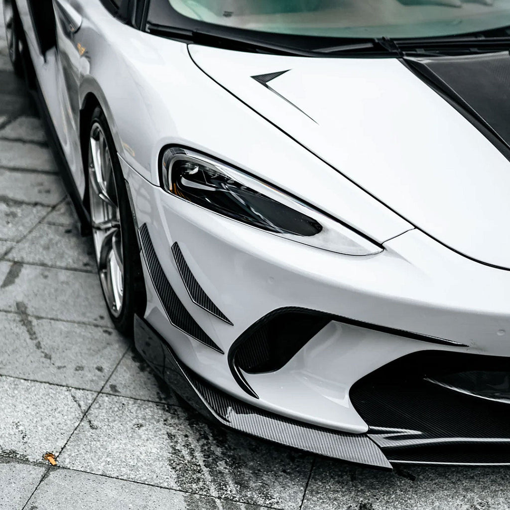 PRO Style Dry Carbon Fiber Front Bumper Splitters for McLaren GT