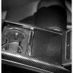 Center Panel Storage Box Dry Carbon Fiber Overlay for Model S/X 2021+