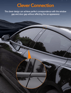 Chrome Delete Kit for Model 3 (2017-2023) | Matte Black Window Trim | PVC