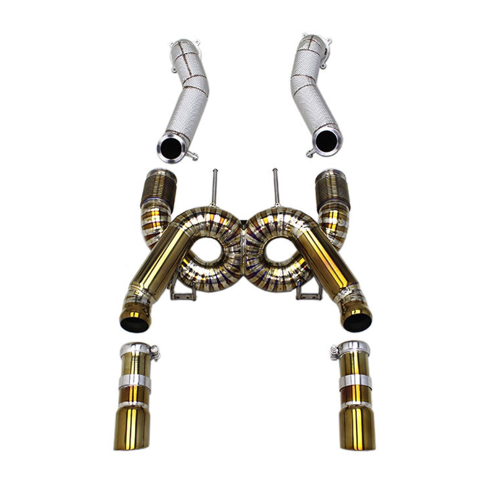 Titanium X Pipe Catback Exhaust System For McLaren 720s 4.0T Spider
