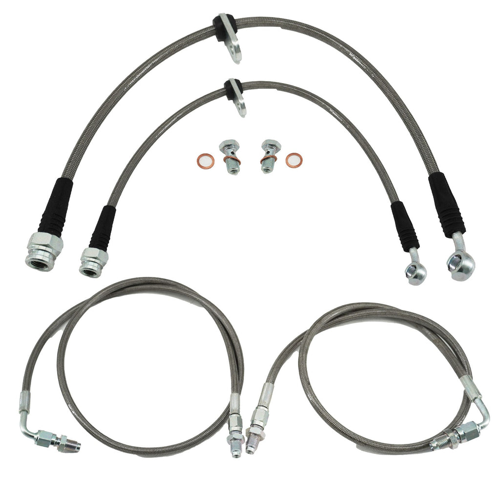 Stainless Rear Brake Line Replacement Kit For 92-95 Honda Civic w/rear disc