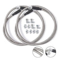 SS Braided Transmission Cooler Hose Lines Fittings TH350 700R4 TH400 52" Length