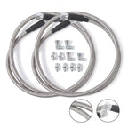 SS Braided Transmission Cooler Hose Lines Fittings TH350 700R4 TH400 52" Length