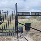 20x8 ft Steel Dual Swing Driveway Gate