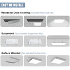 Yescom 2'x4' LED Panel Selectable Commercial LED Troffer (30W-72W)