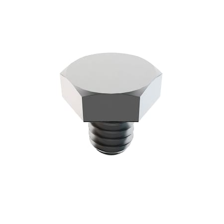 Not Graded, 1/4"-20 Hex Head Cap Screw, Plain Stainless Steel, 5/16 in L, 100 PK