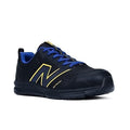 Men's Athletic Shoe, Synthetic Fabric, Synthetic Leather Upper, Blue/Yellow, 9