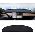 Dashboard Blackout Mat for Model 3/Y Anti-Glare Flannel Dash Cover