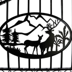 14x8 ft Steel Dual Swing Driveway Gate