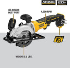 DEWALT DCS571P1 ATOMIC 20V MAX* Circular Saw Kit, 4-1/2-Inch
