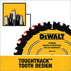 DEWALT DWA171424B10 7-1/4-Inch 24-Tooth Circular Saw Blade, 10-Pack