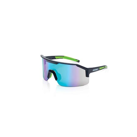 Maxview+, Safety Glasses, Scratch-Resistant, Hard Coat, Green Lens, Black/Green Frame, Half-Frame