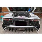 SV Style Semi Carbon Fiber Rear Bumper for Lamborghini Aventador LP700 LP720 LP750
