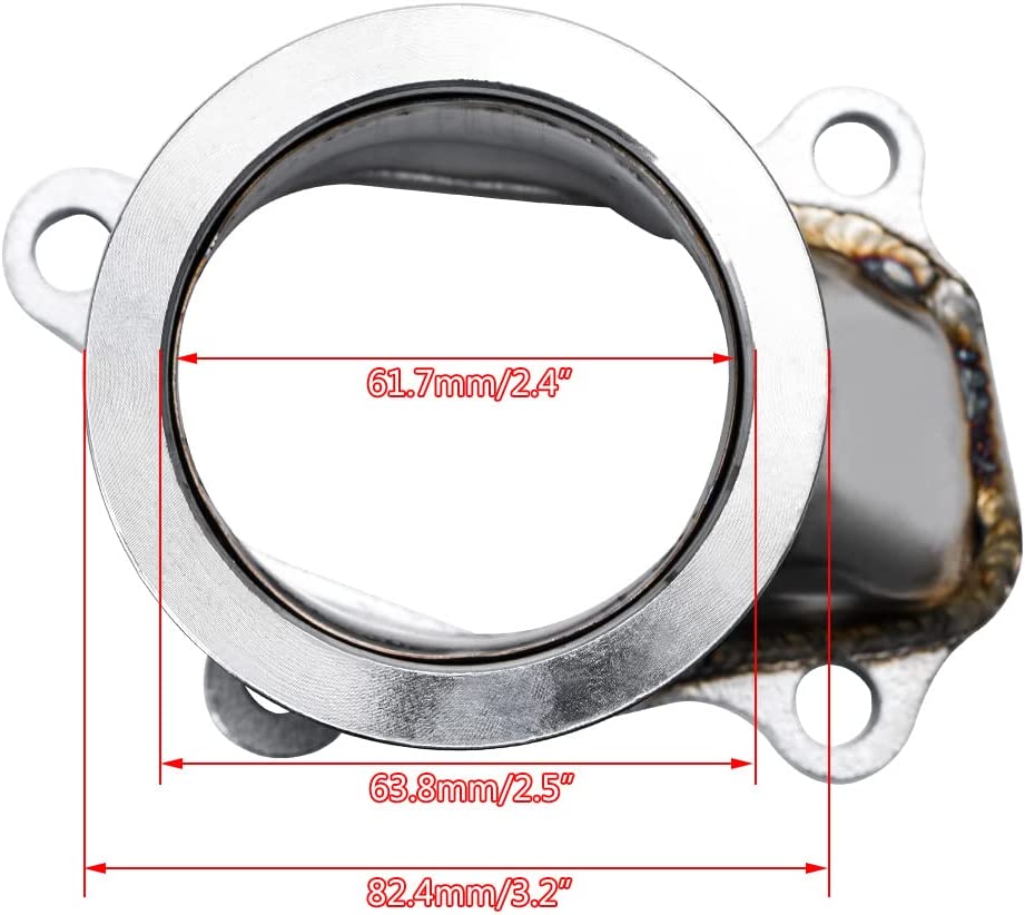 TD04 5 Bolt Turbo Down Pipe Flange 2.5" V Band Conversion Adapter For Subaru WRX