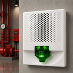 Kidde Speaker-Strobe with Green Lens for Fire Safety Alerts