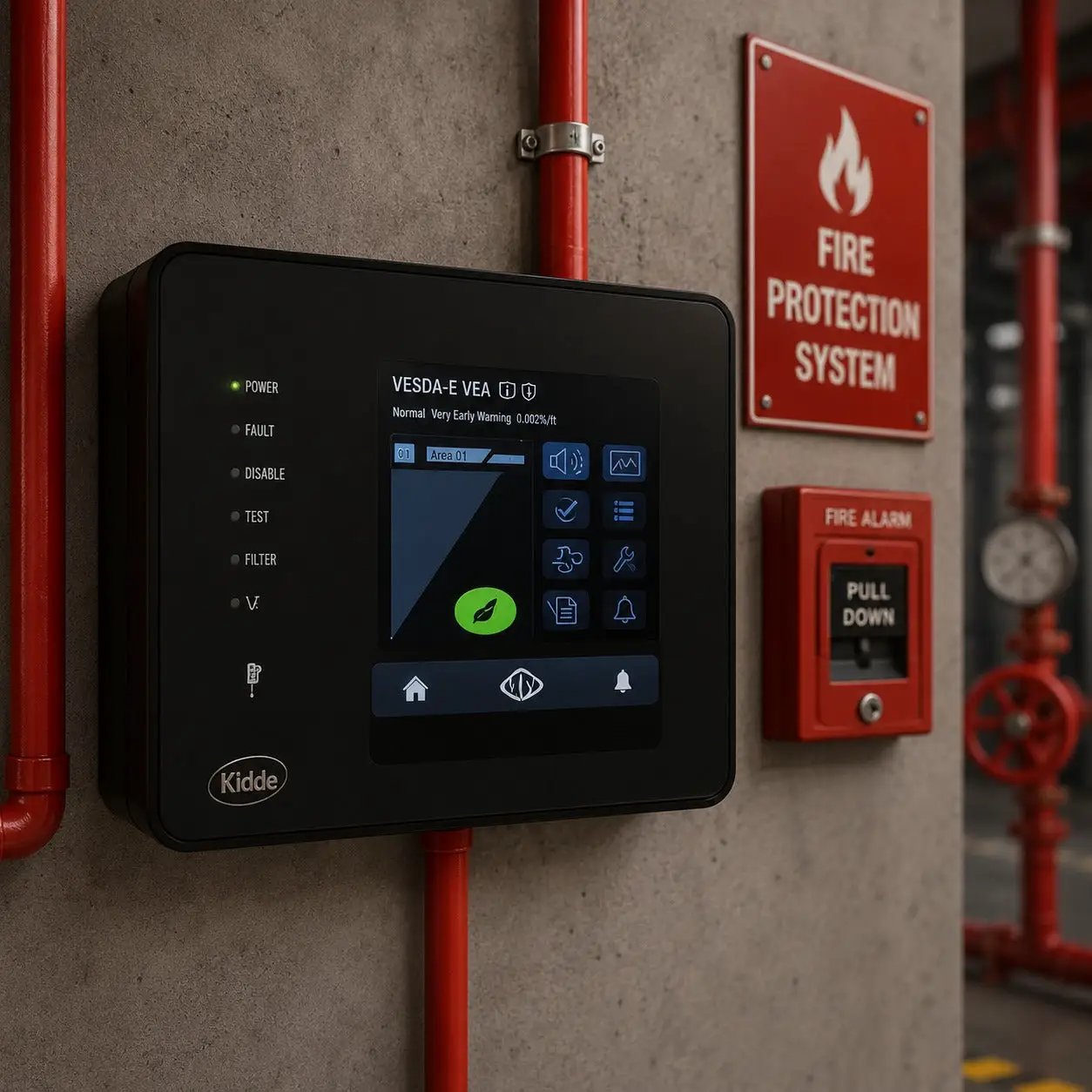 Kidde VESDA-E VEA 3.5 Inch Panel Advanced Fire Monitoring