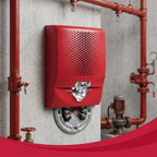 Kidde Wall Speaker Red No Marking with Wiring Plate for Safety