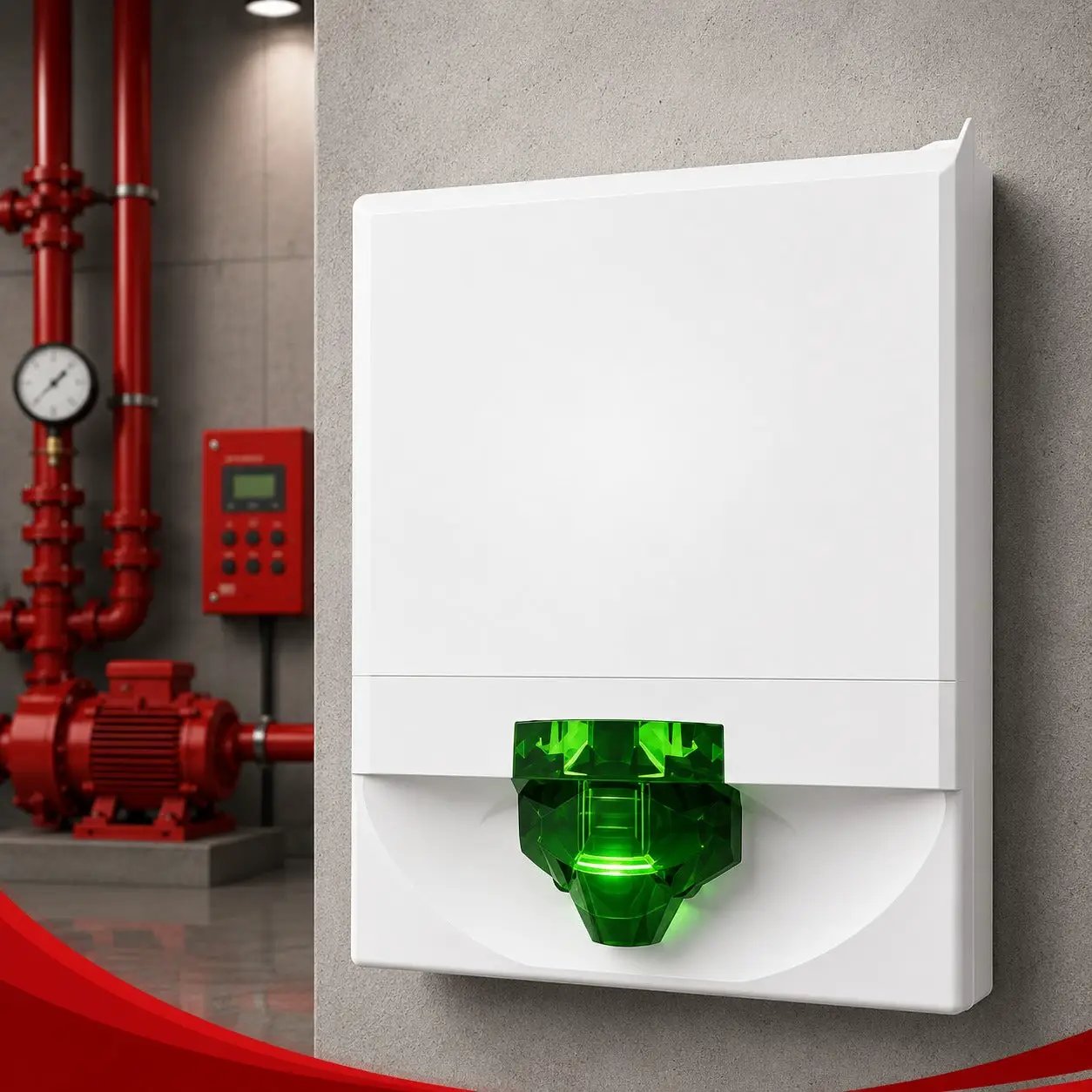 Kidde Strobe White Alert Green Lens UL/FM Approved Safety Light