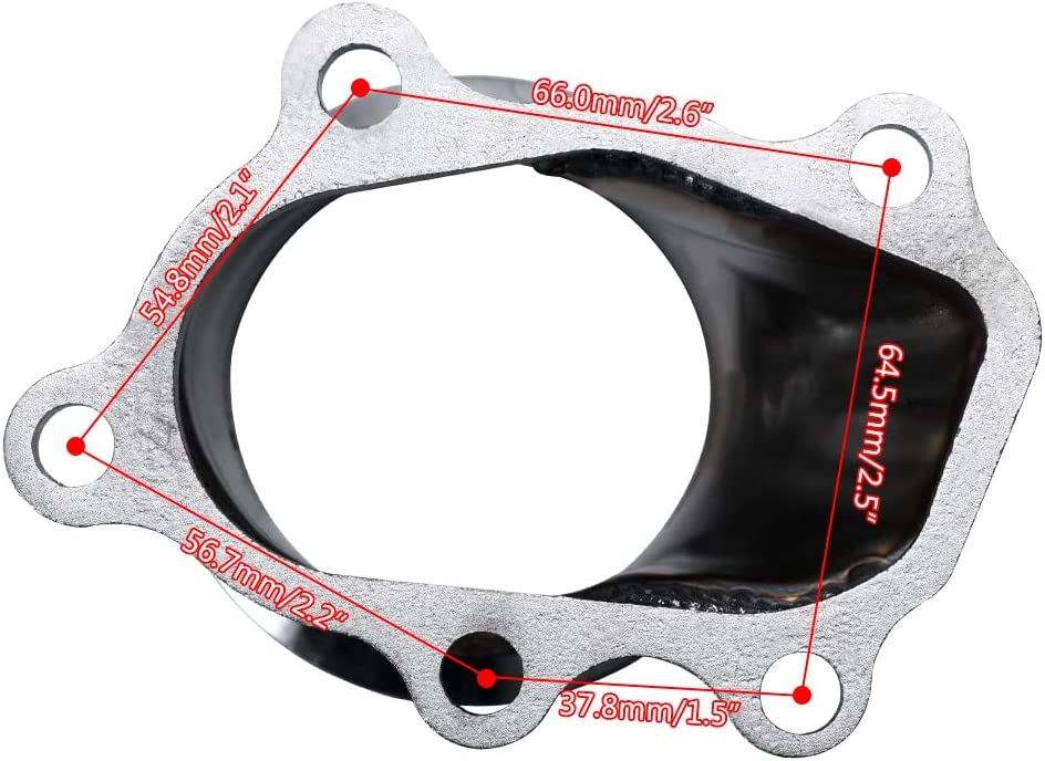 TD04 5 Bolt Turbo Down Pipe Flange 2.5" V Band Conversion Adapter For Subaru WRX