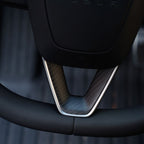 Dry Carbon Fiber Steering Wheel Trim Cover for Model 3 Highland / Model Y Juniper (3 Pieces)