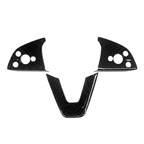 Dry Carbon Fiber Steering Wheel Trim Cover for Model 3 Highland / Model Y Juniper (3 Pieces)