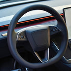 Dry Carbon Fiber Steering Wheel Trim Cover for Model 3 Highland / Model Y Juniper (3 Pieces)
