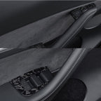 Dry Carbon Fiber Window & Door Switch Covers for Model Y / Model 3（Left Hand Drive）