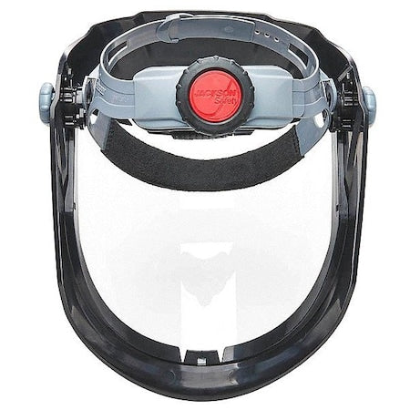 Maxview Faceshield Assembly, Polycardonate Visor, Clear Uncoated Lens, Ratchet Suspension, Black