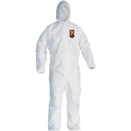 BrethParti Hood Covall REFLEX ZipFnt ElasWrisAnk WHT XL 24/C