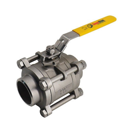 Manual 2-Way Ball Valve,Butt Weld,316 SS