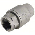 Check Valve, H021N01 Series, 2 in FNPT, Inline Spring Piston, 316 Stainless Steel