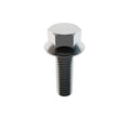 Not Graded, 3/8"-16 Serrated Flange Bolt, Plain Stainless Steel, 1 1/4 in L, 50 PK